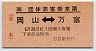 JR券[西]・区間印刷★団体旅客乗車票(岡山⇔万富)