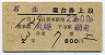 2等青★石北号・寝台券(札幌→函館・昭和43年)