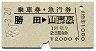 乗車券・急行券★勝田→東京山手線内(昭和55年)