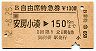 JR券[東]★B自由席特急券(安房小湊→150km・昭和62年)