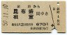 釧路→昆布盛・根室(昭和50年・670円)