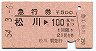 急行券★松川→100km(昭和54年)