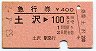急行券★土沢→100km(昭和53年)