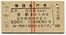 赤線2条★普通急行券(京都から乗車・2等青・昭和40年)