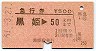 民間外注・急行券★黒姫→50km(昭和61年)
