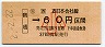 [西]鶴橋→60円(小児)2016