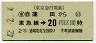 東京急行・赤地紋★蒲田→2等20円