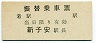 国鉄★振替乗車票(東海道本線・新子安駅)