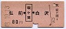 弘前←[碇ヶ関]→白沢(昭和48年・80円)