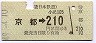近鉄・緑地紋★京都→210円区間ゆき(昭和49年)