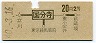 東京競馬場前・地図式・青地紋★国分寺→2等20円(昭和40年)