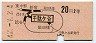 地図式・赤地紋★千駄ヶ谷→2等20円(昭和42年)