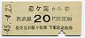 西武★恋ヶ窪→20円