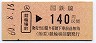 名古屋印刷・金額式・簡委(ム)★競輪場前→140円(昭和60年)