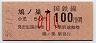 東京印刷・金額式★鳩ノ巣→100円(昭和55年・小児)