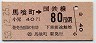 東京印刷・金額式★(社)馬喰町→80円(昭和53年)