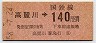 東京印刷・金額式★高麗川→140円(昭和58年)8074