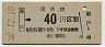 広島印刷・金額式・青地紋★瀬戸→40円(昭和50年)