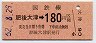 JR日付・金額式★肥後大津→180円(昭和62年)