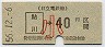 日立電鉄・廃線★鮎川→40円(昭和56年・小児)