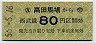 西武★高田馬場→80円(昭和56年)