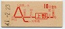 初乗り赤刷★上野→2等10円(昭和41年)
