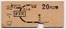 大阪印刷・赤地紋★弁天町→2等20円(昭和43年)