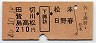 田切・贄川・島高松←[下諏訪]→日野春(昭和46年・210円)