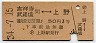 吉祥寺・武蔵境⇔上野(昭和34年・3等50円)
