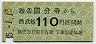 西武・金額式★国分寺→110円(昭和55年)