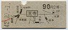 大阪印刷・地図式★王寺→2等90円(昭和42年)