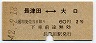 東京印刷・青地紋★長津田⇔大口(昭和42年・2等60円)