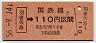 新潟印刷・金額式★羽後矢島→110円(昭和56年)