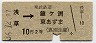 東武・片矢印式★浅草→鐘ヶ渕・東あずま(昭和36年・2等10円)