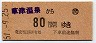 国鉄バス・金額式★草津温泉→80円(昭和61年)
