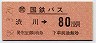 国鉄バス・金額式★渋川→80円(昭和58年)