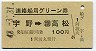 阿波丸発行・100円★連絡船用グリーン券(宇野→高松・S48)