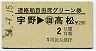 阿波丸発行・250円★連絡船自由席グリーン券(宇野→高松・S54)