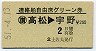 土佐丸発行・250円★連絡船自由席グリーン券(高松→宇野・S51)