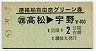 讃岐丸発行・400円★連絡船自由席グリーン券(高松→宇野・S53)