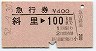 急行券★斜里→100km(昭和52年)