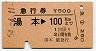 急行券★湯本→100km(昭和54年)