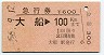 急行券★大船→100km(昭和56年)