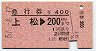 急行券★上松→200km(昭和51年)