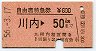 自由席特急券★川内→50km(昭和56年)