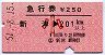 急行券★新津→201km以上・小児(昭和51年)