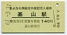 A型・さよなら甘木線★鹿児島本線・基山駅(140円券・昭和61年)