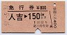 急行券★人吉→150km(昭和57年)