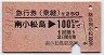 急行券(乗継)★南小松島→100km(昭和54年)