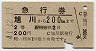 急行券★旭川から200km(昭和41年・2等)